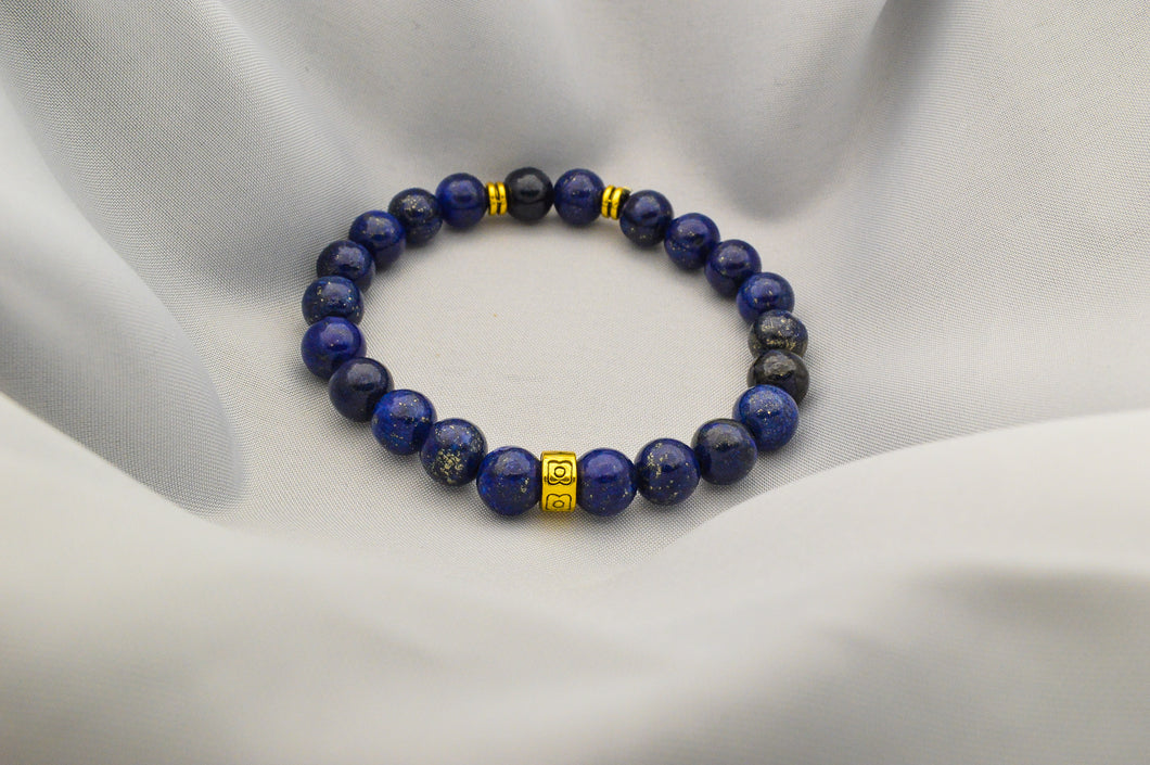 Lapis Lazuli with golden accents